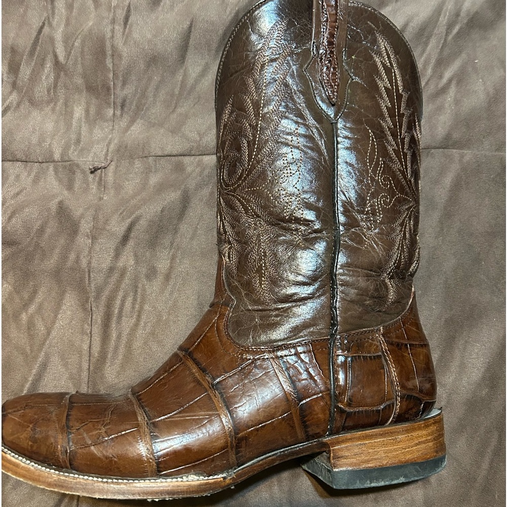 Alligator belly boots